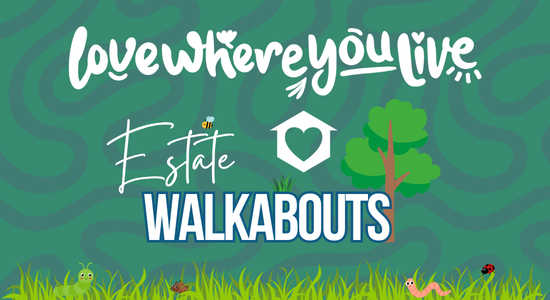 A graphic showing the Love Where You Live and Estate Walkabouts logo.
