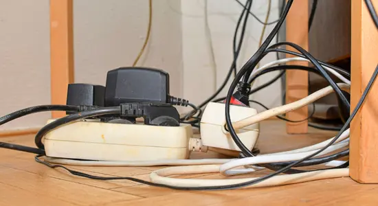 Don't overload sockets or leave things charging overnight