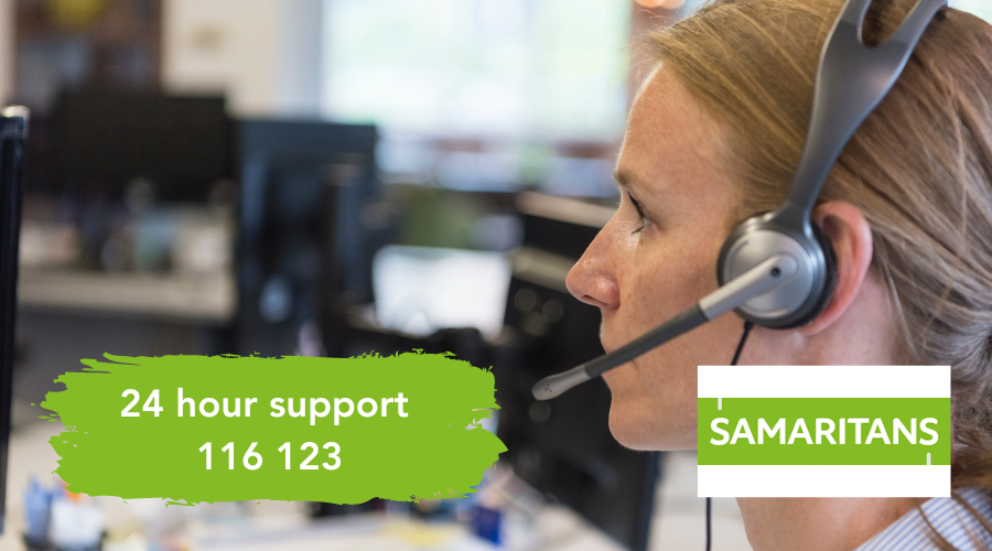 Samaritans 24 hour support 116 123