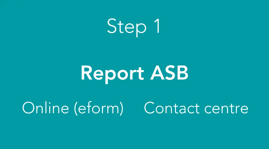 Report ASB To Us Online Or On The Phone